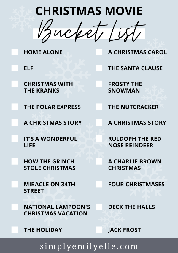 The Ultimate Christmas Movie Bucket List To Get You in The Holiday ...