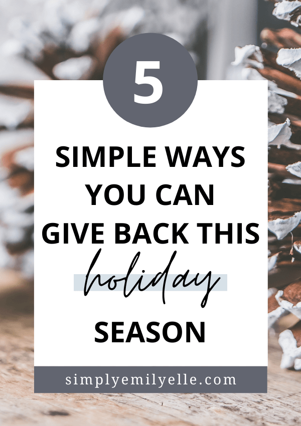 5 Simple Ways To Give Back This Holiday Season - Simply Emily Elle